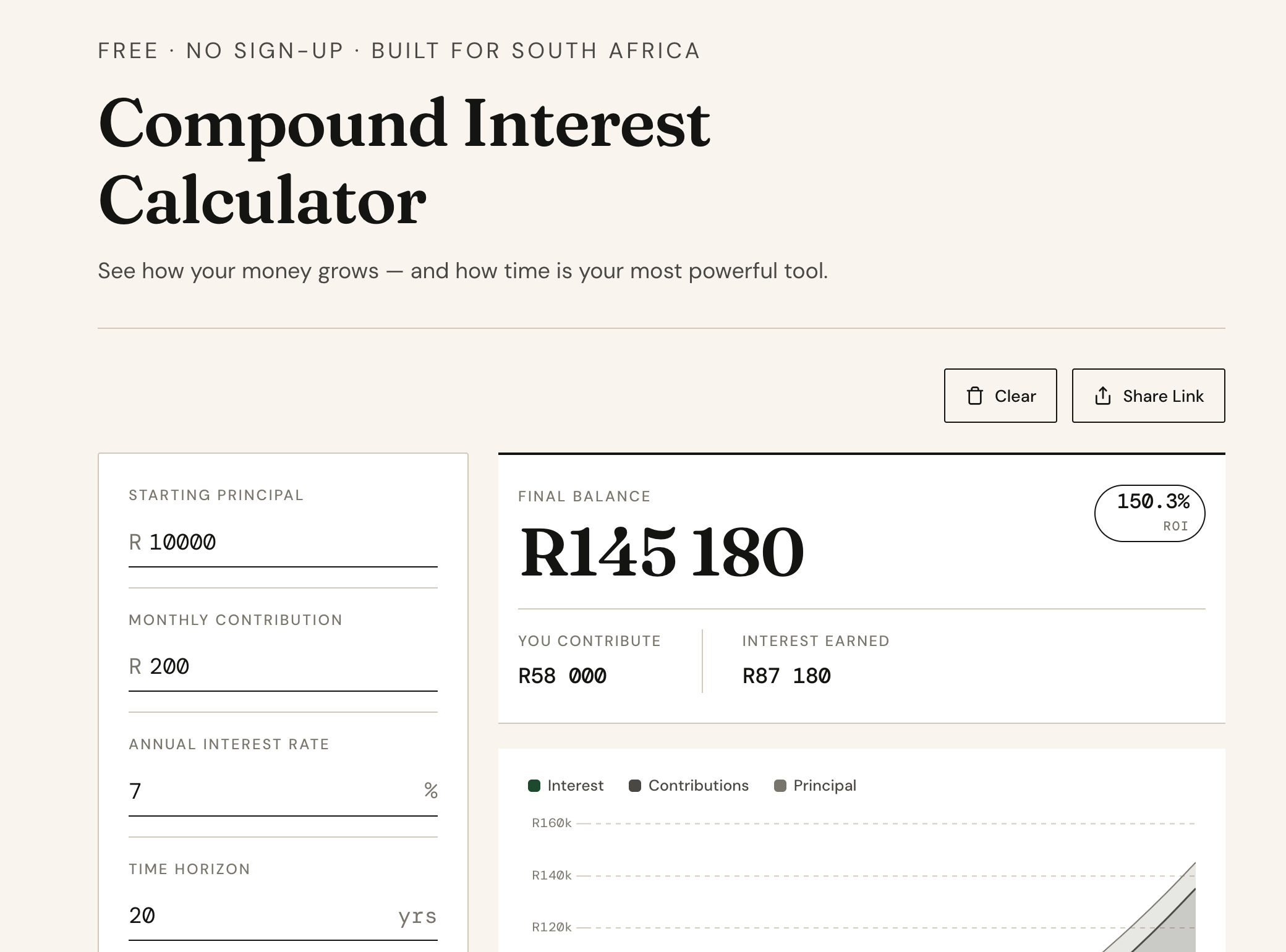 CompoundCalc preview